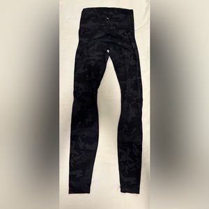 Size 4 black/grey camouflage Lululemon leggings
